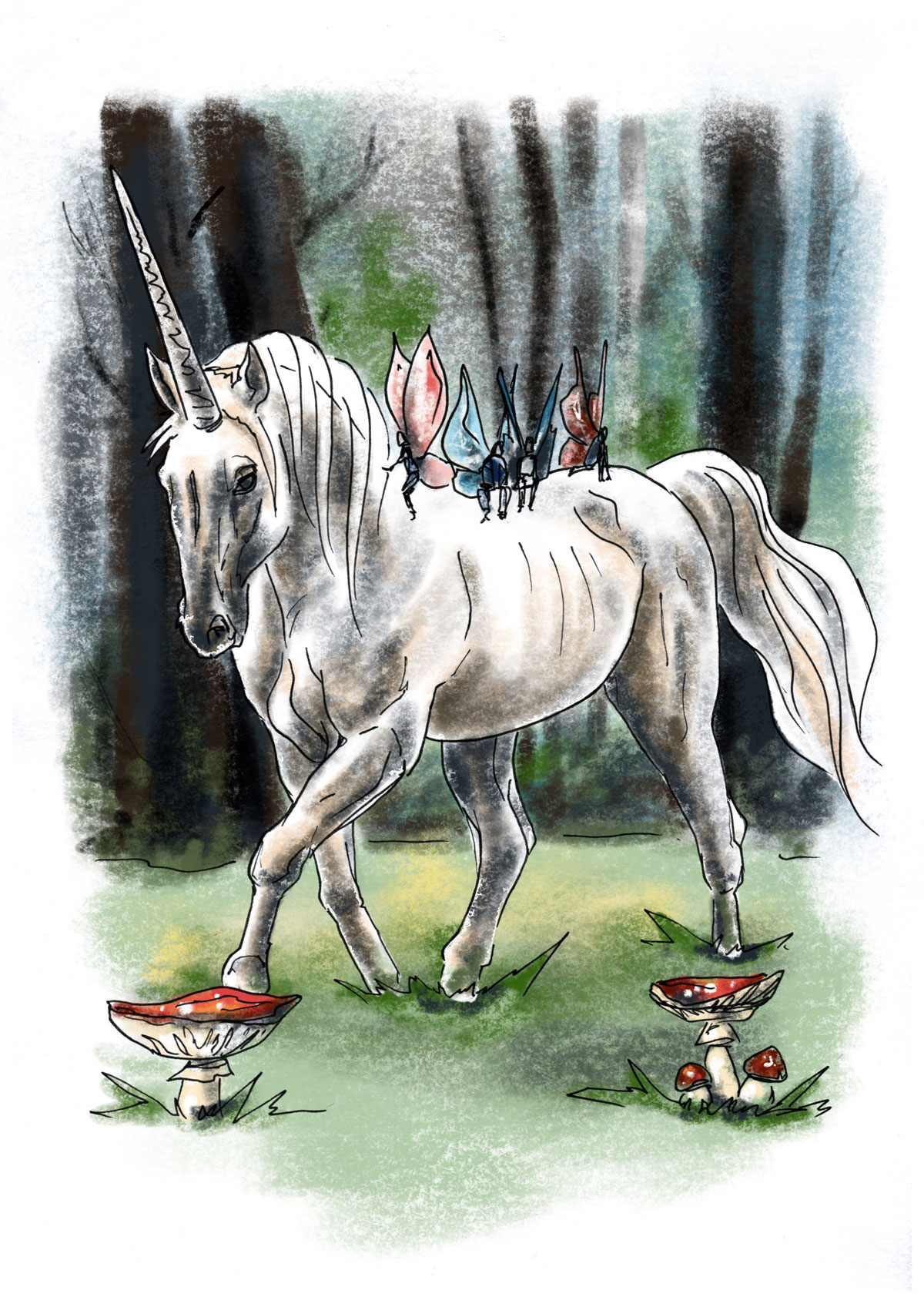 Watercolor interior illustration from Crodor the Ancient, Chapter 7