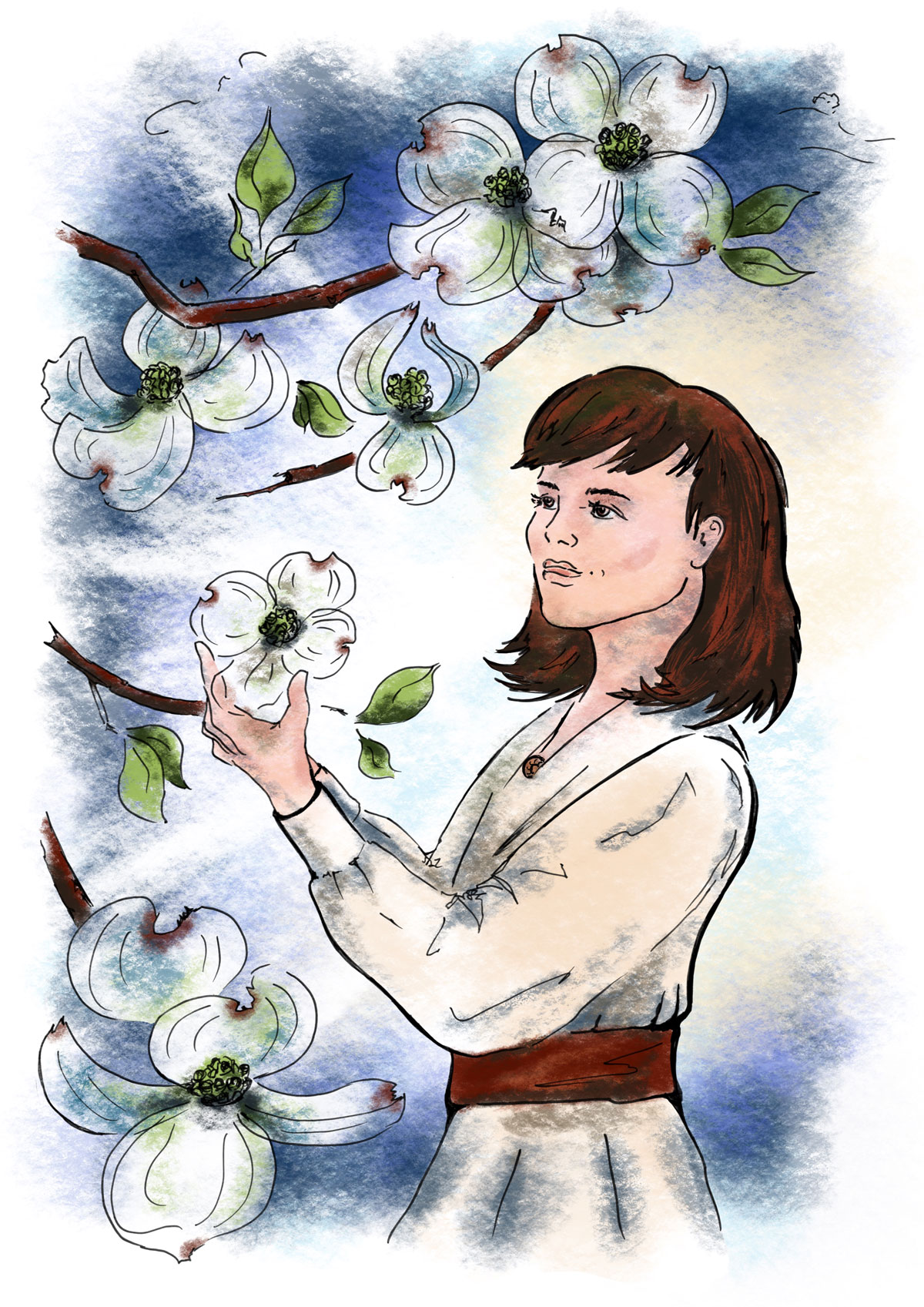 Watercolor interior illustration from Secret of the Kraken, Chapter 13