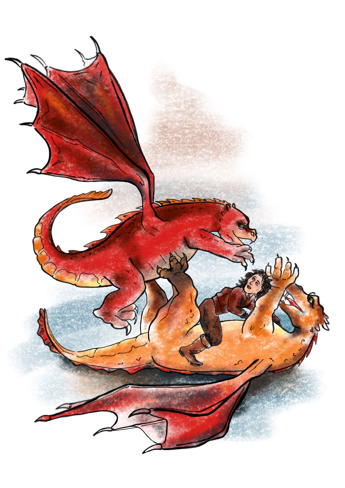 Watercolor interior illustration from Secret of the Kraken, Chapter 15