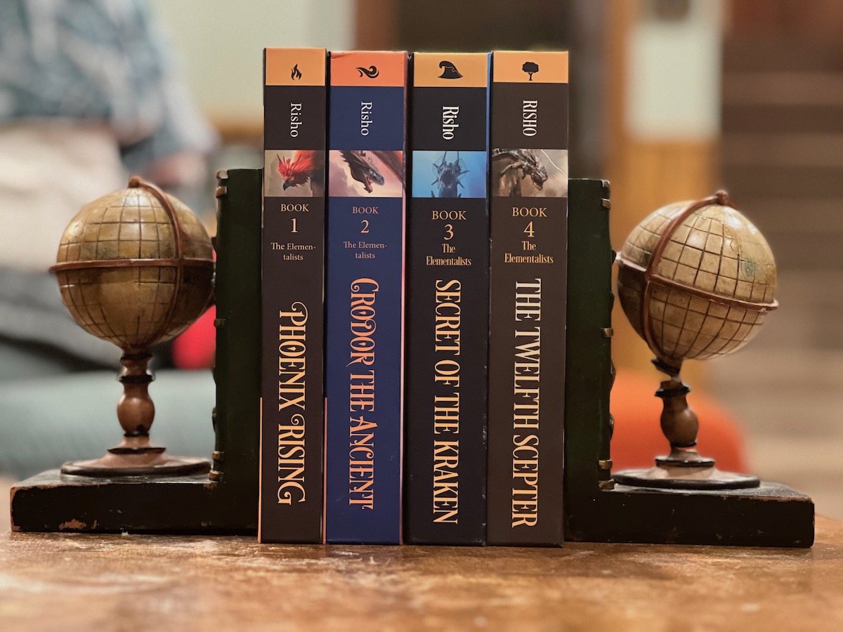 The Elementalists — all four books, side by side